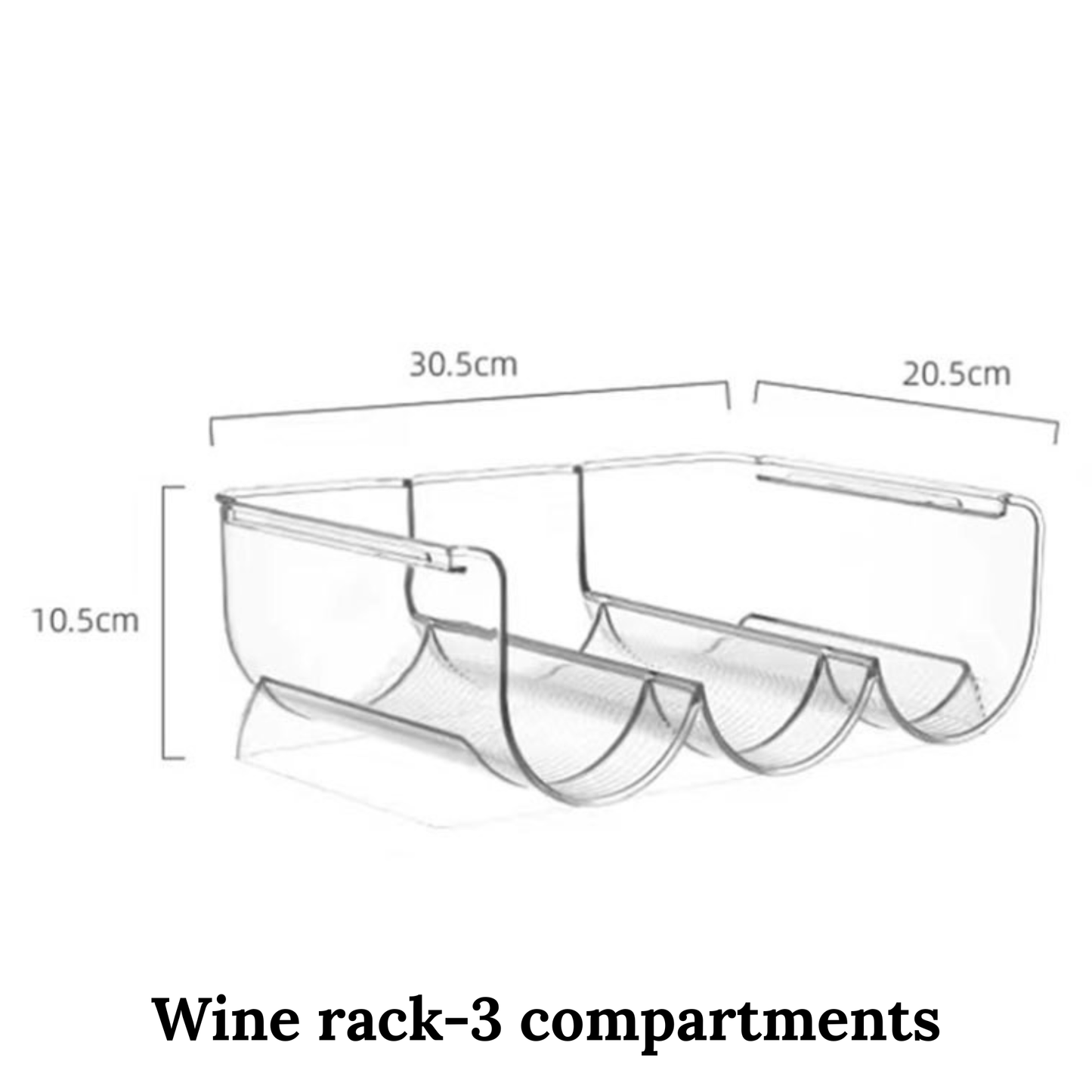 Stackable Water Bottle and Wine Rack Durable Transparent Organizer
