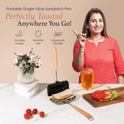 Portable Single-Slice Sandwich Pan
