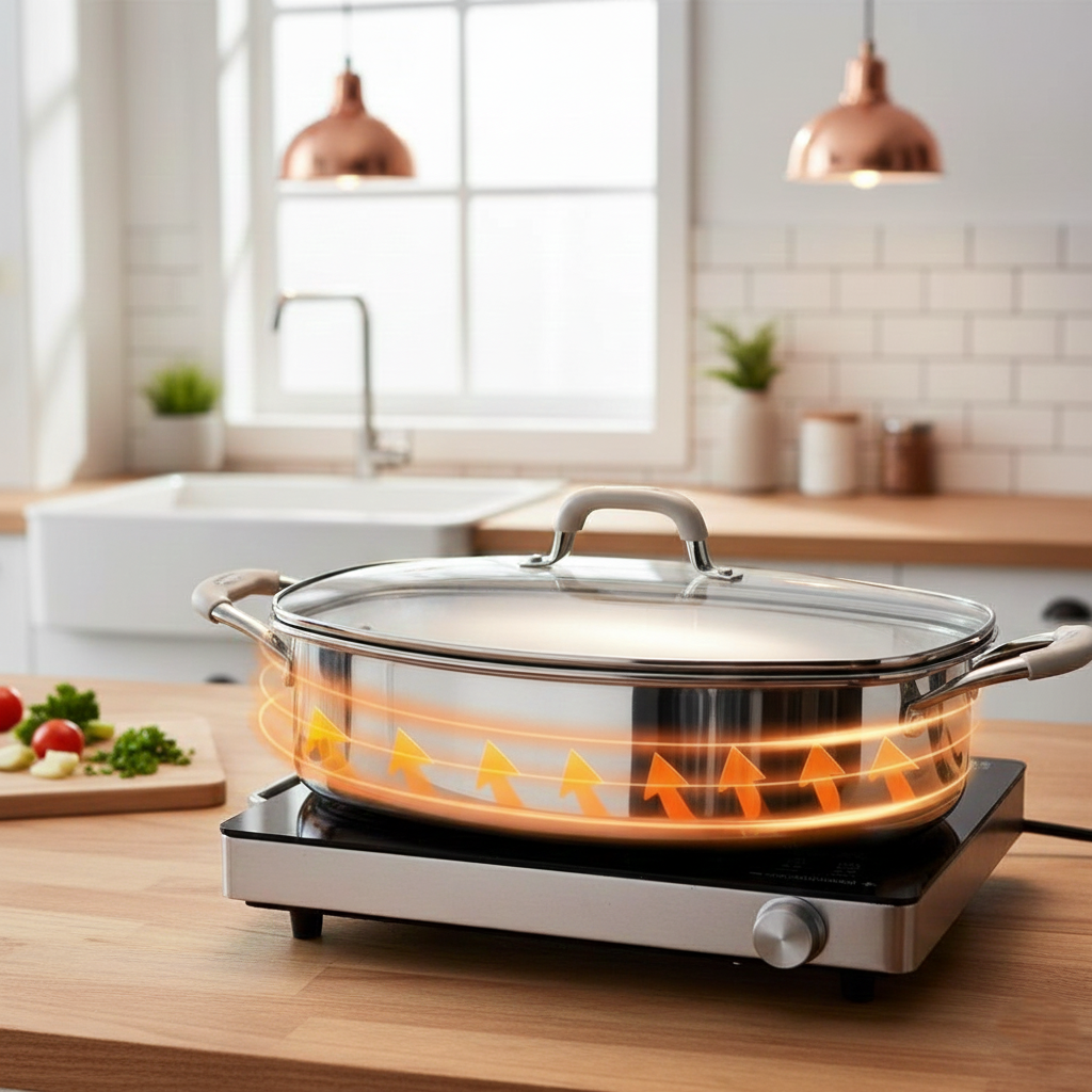 Premium Stainless Steel Food Steaming Pan