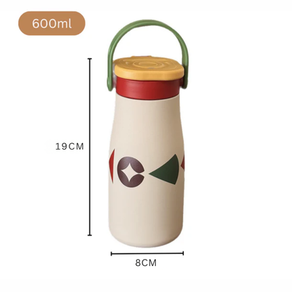 Portable Leakproof Stainless Steel Thermos Cup with Handle(600ml)