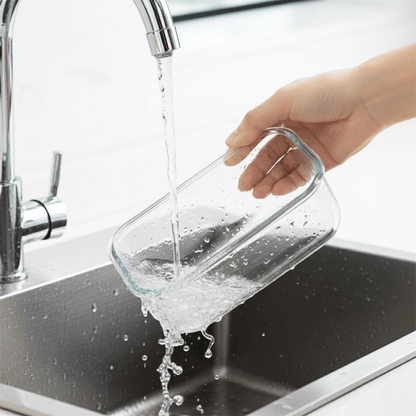 Rectangular Vacuum Glass Storage Container with Date Tracker Lid(800ml)