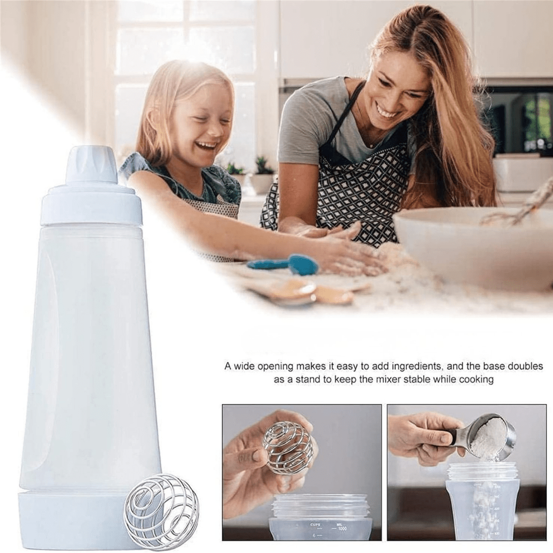 Pancake Batter Mixer and Dispenser Bottle(1000ml)