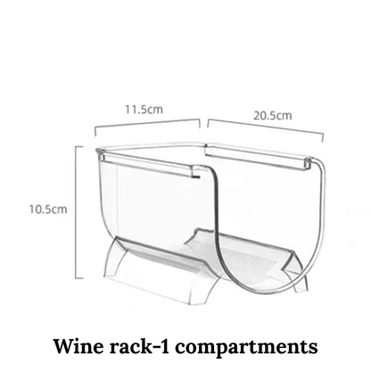 Stackable Water Bottle and Wine Rack Durable Transparent Organizer