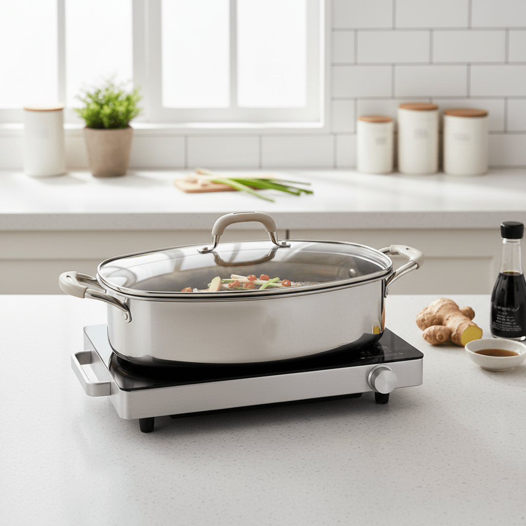 Premium Stainless Steel Food Steaming Pan