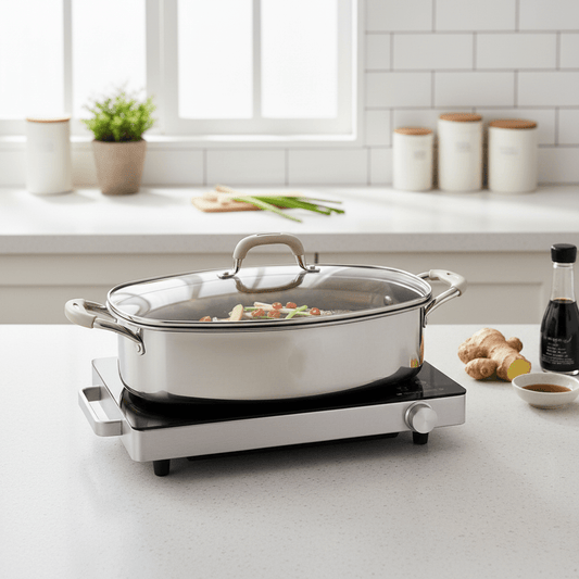 Premium Stainless Steel Food Steaming Pan