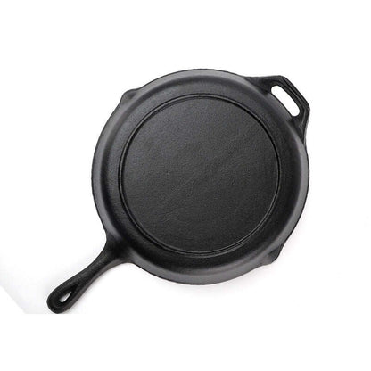 Multi-Purpose Cast Iron Flat & Grooved Cooking Pan(32cm)