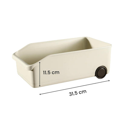Multi-Purpose Compact Organizer Bin with Wheels Pack of 2